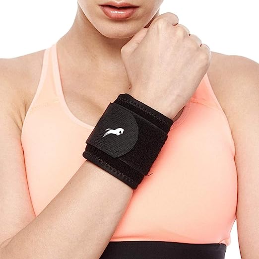 PRO GYM Neoprene Wrist Support for Men & Women Gym Workout Band Hand Strap for Pain Relief Premium Supporter Exercise, Brace, Arthritis, Sports, Fitness Adjustable Universal Size (1 Pair) PRO GYM Neoprene Wrist Support for Men & Women Gym Workout Band Hand Strap for Pain Relief Premium Supporter Exercise, Brace, Arthritis, Sports, Fitness Adjustable Universal Size (1 Pair)